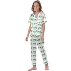 Floral Kids  Satin Short Sleeve Pajamas Set by Sparkle