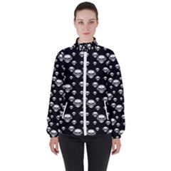 Skullmusician Women s High Neck Windbreaker by Sparkle