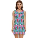 Retro Snake Tiered Sleeveless Mini Dress View1