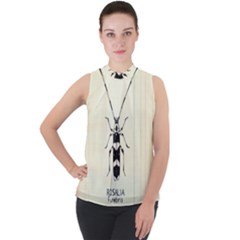 Img016 Mock Neck Chiffon Sleeveless Top by Limerence