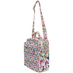 Multicolored Butterflies Crossbody Day Bag by SychEva