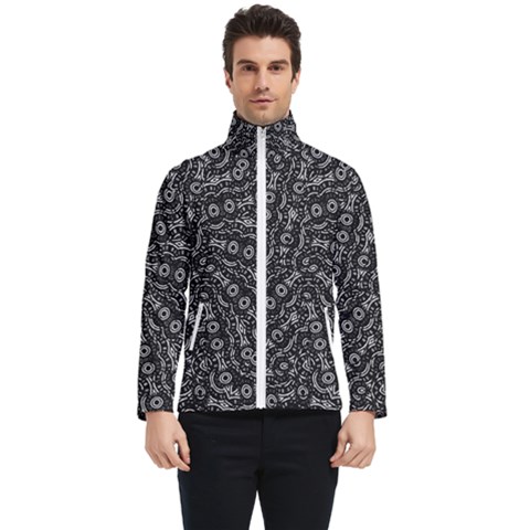 Black And White Modern Intricate Ornate Pattern Men s Bomber Jacket by dflcprintsclothing