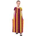 Warped Stripy Dots Kids  Short Sleeve Maxi Dress View1