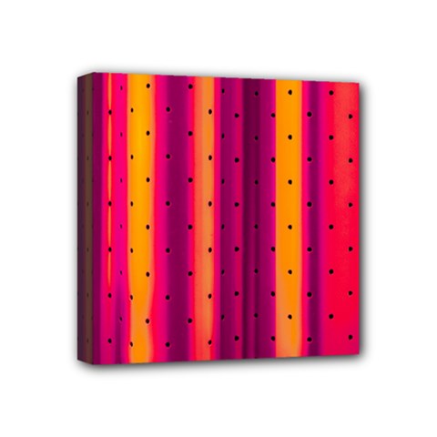 Warped Stripy Dots Mini Canvas 4  X 4  (stretched) by essentialimage365