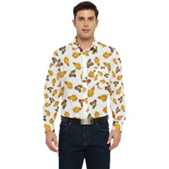 Oak Leaves And Acorns Men s Long Sleeve Pocket Shirt  by SychEva