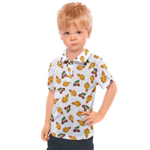 Oak Leaves And Acorns Kids  Polo Tee by SychEva