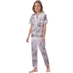 Illusion Waves Kids  Satin Short Sleeve Pajamas Set by Sparkle