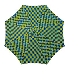 Illusion Waves Pattern Golf Umbrellas by Sparkle