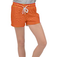 Illusion Blocks Pattern Velour Lounge Shorts by Sparkle