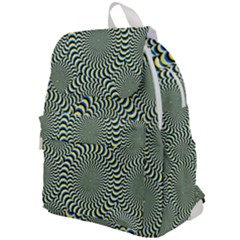 Illusion Waves Pattern Top Flap Backpack by Sparkle