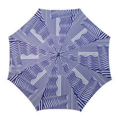 Illusion Waves Pattern Golf Umbrellas by Sparkle