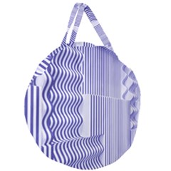 Illusion Waves Pattern Giant Round Zipper Tote by Sparkle