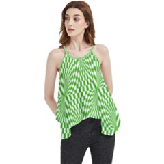 Illusion Waves Pattern Flowy Camisole Tank Top by Sparkle