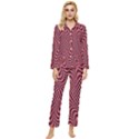 Illusion Waves Pattern Womens  Long Sleeve Pocket Pajamas Set View1