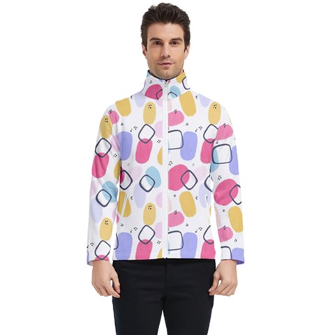 Abstract Multicolored Shapes Men s Bomber Jacket by SychEva