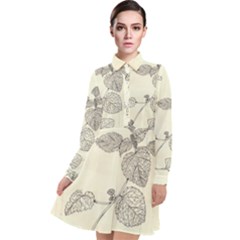 Lemon Balm Long Sleeve Chiffon Shirt Dress by Limerence