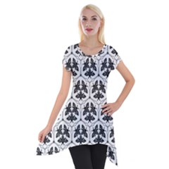 Night Moths Short Sleeve Side Drop Tunic by SychEva