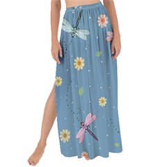 Cute Dragonflies In Spring Maxi Chiffon Tie-up Sarong by SychEva