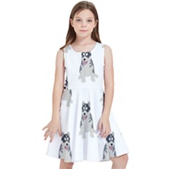 Cute Husky Puppies Kids  Skater Dress by SychEva