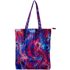 Painted Feathers Double Zip Up Tote Bag by kaleidomarblingart