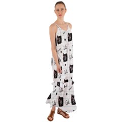 Cute Cameras Doodles Hand Drawn Cami Maxi Ruffle Chiffon Dress by Sapixe