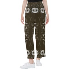 Folk Flowers Print Floral Pattern Ethnic Art Women s Pants  by Eskimos