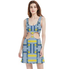 Abstract Pattern Geometric Backgrounds   Velvet Cutout Dress by Eskimos