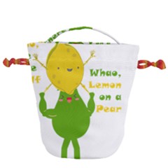 Lemon Over Pear Drawstring Bucket Bag by LemonPear