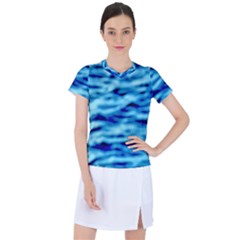 Blue Waves Abstract Series No4 Women s Sports Top by DimitriosArt