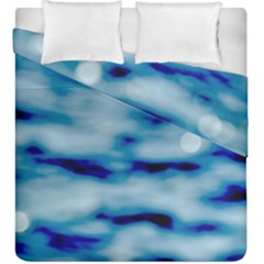 Blue Waves Abstract Series No5 Duvet Cover Double Side (king Size) by DimitriosArt