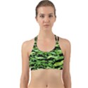 Green  Waves Abstract Series No11 Back Web Sports Bra View1