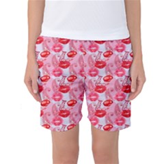 Rose Lips Women s Basketball Shorts by Sparkle