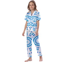 Digital Sky Kids  Satin Short Sleeve Pajamas Set by Sparkle