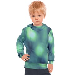 Green Vibrant Abstract Kids  Hooded Pullover by DimitriosArt