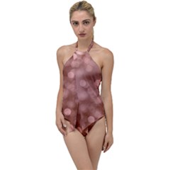 Light Reflections Abstract No6 Rose Go With The Flow One Piece Swimsuit by DimitriosArt