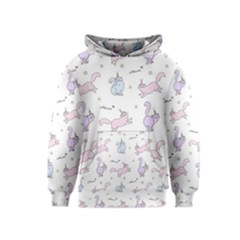 Unicorn Cats Pattern 2 Kids  Pullover Hoodie by Littlebird