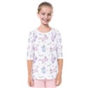 Unicorn Cats Pattern 2 Kids  Quarter Sleeve Raglan Tee View1