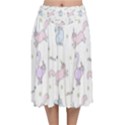 Unicorn Cats Pattern 2 Velvet Flared Midi Skirt View1