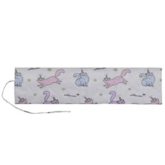 Unicorn Cats Pattern 2 Roll Up Canvas Pencil Holder (l) by Littlebird