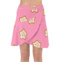 Cookies Pattern Pink Wrap Front Skirt View1