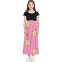 Cookies Pattern Pink Kids  Flared Maxi Skirt View1