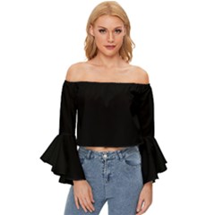 S1e1mercedes Off Shoulder Flutter Bell Sleeve Top by SomethingForEveryone