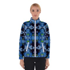 Rare Excotic Blue Flowers In The Forest Of Calm And Peace Women s Bomber Jacket by pepitasart