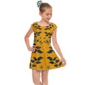 Floral folk damask pattern Fantasy flowers Floral geometric fantasy Kids  Cap Sleeve Dress View1