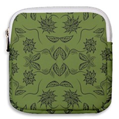 Floral Folk Damask Pattern Fantasy Flowers Floral Geometric Fantasy Mini Square Pouch by Eskimos