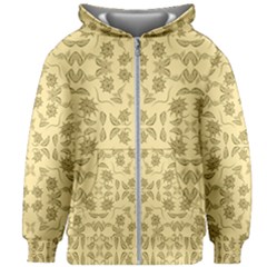 Floral Folk Damask Pattern Fantasy Flowers Floral Geometric Fantasy Kids  Zipper Hoodie Without Drawstring by Eskimos