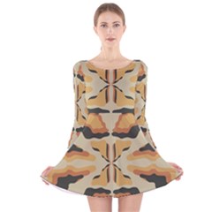 Abstract Pattern Geometric Backgrounds  Abstract Geometric  Long Sleeve Velvet Skater Dress by Eskimos