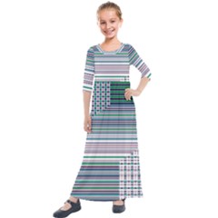 Gradient (103) Kids  Quarter Sleeve Maxi Dress by Sparkle