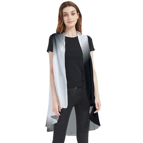 Gradient Sleeveless Chiffon Waistcoat Shirt by Sparkle