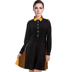 Gradient Long Sleeve Chiffon Shirt Dress by Sparkle